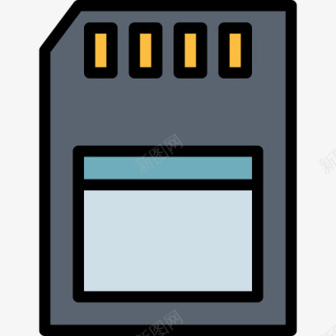 存储卡硬件12线性颜色图标图标