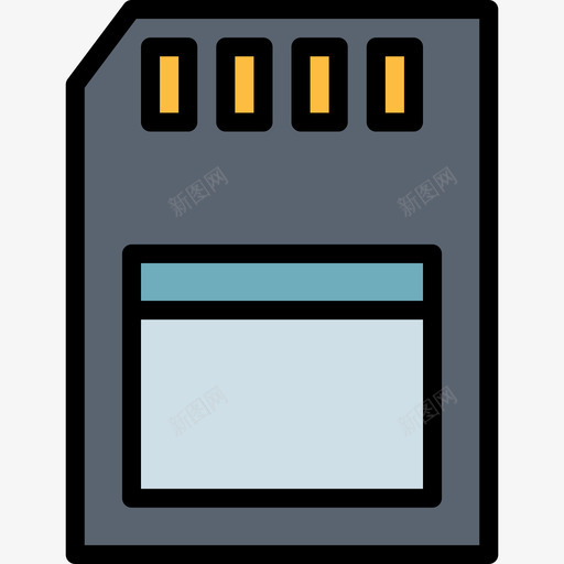 存储卡硬件12线性颜色图标svg_新图网 https://ixintu.com 存储卡 硬件12 线性颜色