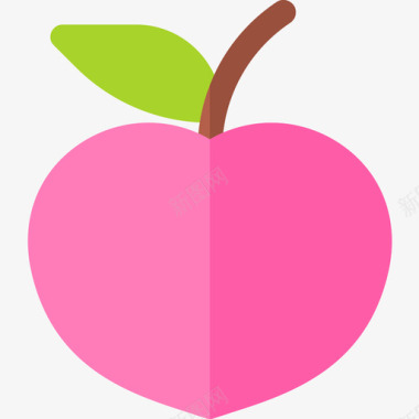 桃子水果和蔬菜16扁平图标图标