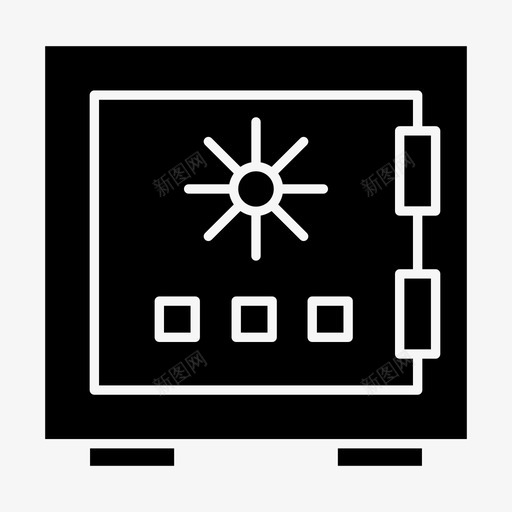 锁箱存图标svg_新图网 https://ixintu.com 保 保险 存 市场经济 箱 金库 银行金融 锁