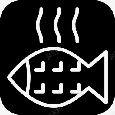 鱼吃炸图标图标