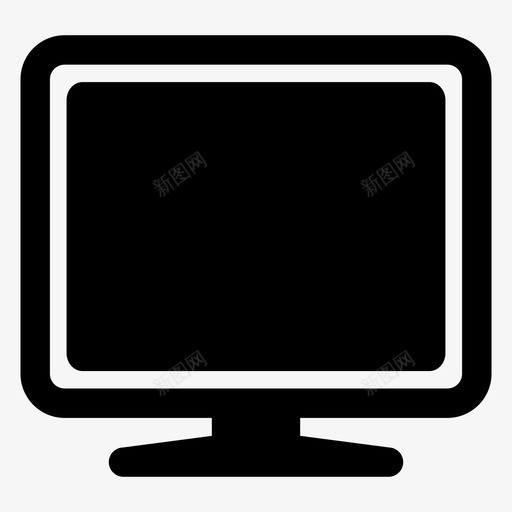 液晶电子复古电视图标svg_新图网 https://ixintu.com 复古电视 屏幕 液晶 电子 电视机