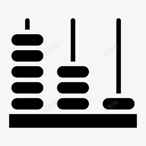 算盘计算数学图标svg_新图网 https://ixintu.com 学校 教育立体 数学 算盘 计算