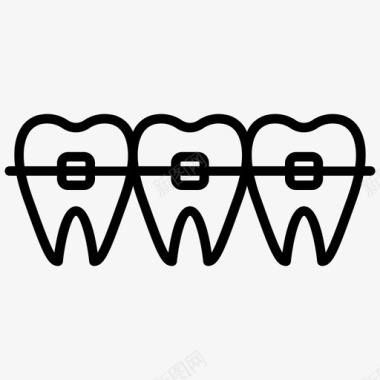 牙齿矫正牙套图标图标