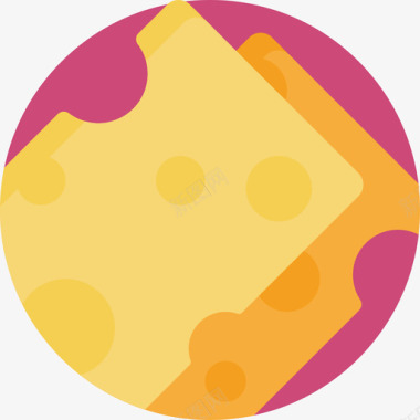 奶酪食品111扁平图标图标