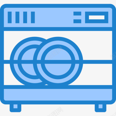 洗碗机家用电器12蓝色图标图标
