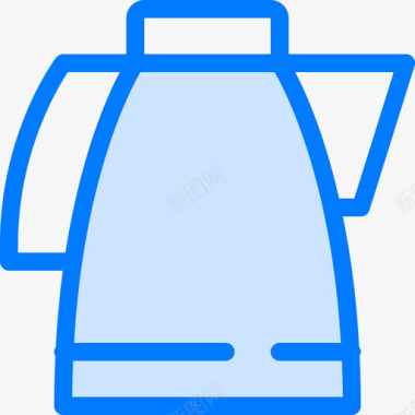 水壶厨房40蓝色图标图标