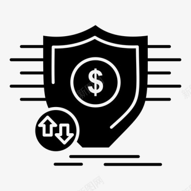 安全盾金融货币图标图标