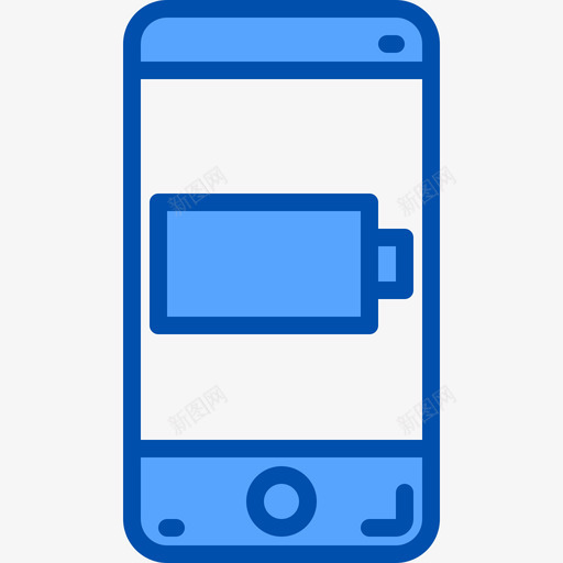 电池电量不足移动应用程序3蓝色图标svg_新图网 https://ixintu.com 电池电量不足 移动应用程序3 蓝色