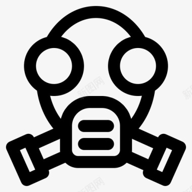 防毒面具化学品呼吸器图标图标