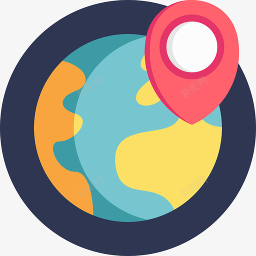 地球仪导航地图6平面图图标svg_新图网 https://ixintu.com 地球仪 导航地图6 平面图