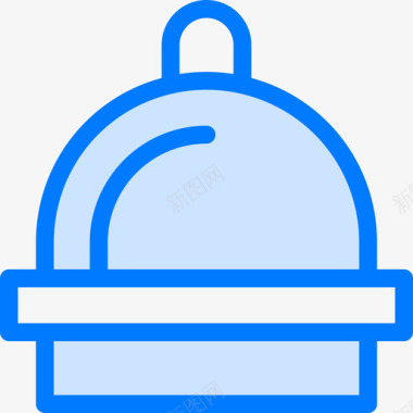 盘子49号餐厅蓝色图标图标