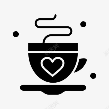 咖啡杯子爱情图标图标