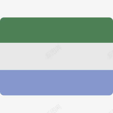 塞拉利昂国旗15平坦图标图标