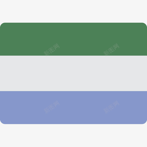 塞拉利昂国旗15平坦图标svg_新图网 https://ixintu.com 国旗15 塞拉利昂 平坦