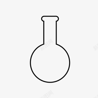 圆瓶玻璃器皿实验室仪器图标图标