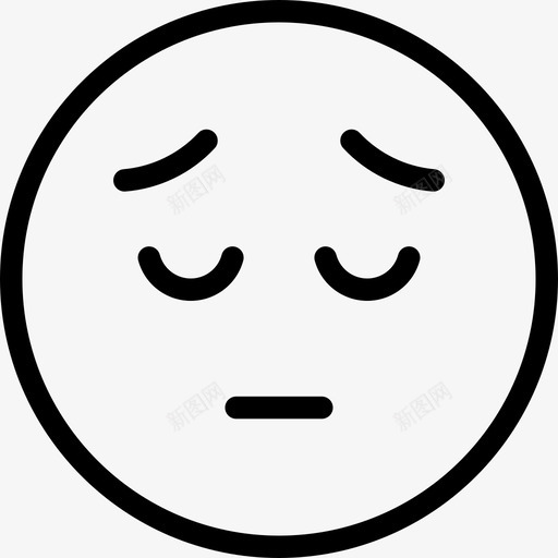 失望的脸表情情绪图标svg_新图网 https://ixintu.com 失望的脸 情绪 笑脸 表情 表情符号