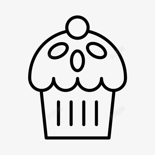 松饼面包房烘焙图标svg_新图网 https://ixintu.com 早餐 松饼 烘焙 糕点 面包房 食物