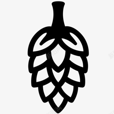 啤酒花啤酒酿造图标图标