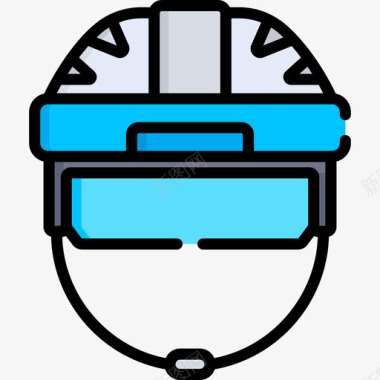 曲棍球头盔曲棍球3线颜色图标图标