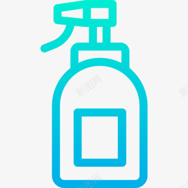 喷雾瓶美容spa梯度图标图标