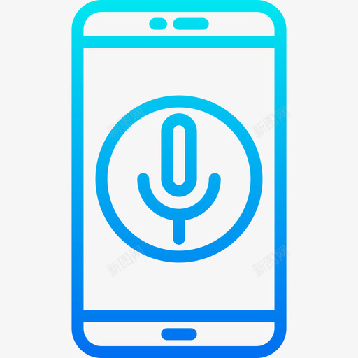录音机移动应用7渐变图标svg_新图网 https://ixintu.com 录音机 渐变 移动应用7