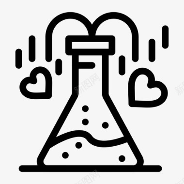 化学烧瓶心爱图标图标