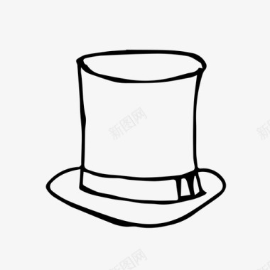 圆柱帽帽子头饰图标图标