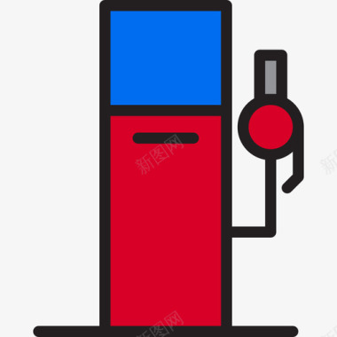 燃料运输110线性颜色图标图标