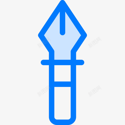 钢笔54号蓝色图标svg_新图网 https://ixintu.com 54号设计 蓝色 钢笔