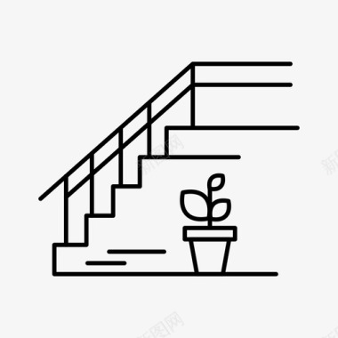 楼梯地板住宅图标图标
