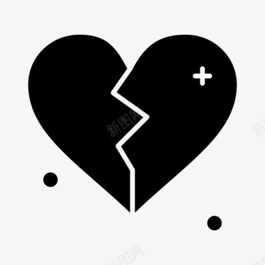 心碎爱情情人节图标图标