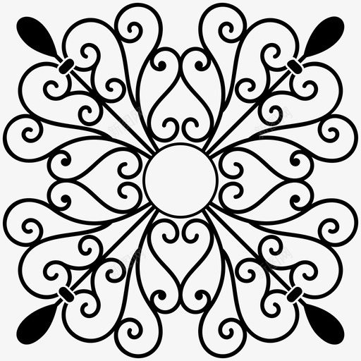 绣花边框经典框架图标svg_新图网 https://ixintu.com 不同风格的设计元素集合 经典框架 绣花设计 花卉设计 装饰元素 边框设计