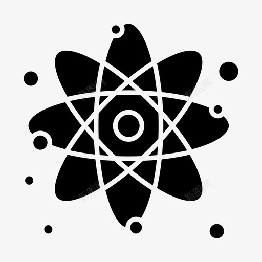 原子分子粒子图标svg_新图网 https://ixintu.com 分子 原子 物理 生物化学和医学保健 粒子