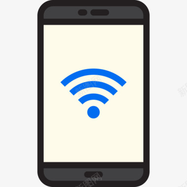 Wifi移动应用6线性颜色图标图标