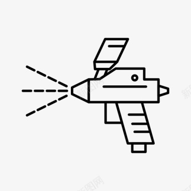 喷涂施工喷枪图标图标