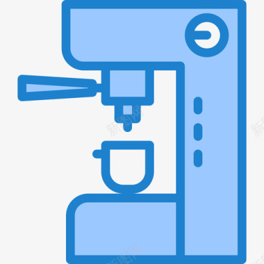 咖啡机咖啡52蓝色图标图标