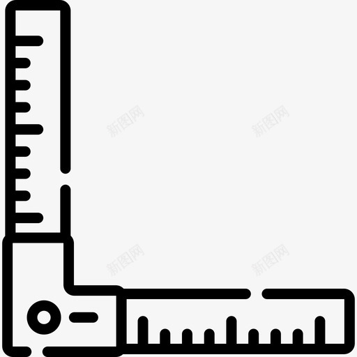 直尺木工工具和元件线性图标svg_新图网 https://ixintu.com 木工工具和元件 直尺 线性