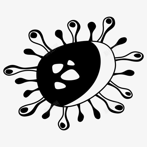 细菌生物学感染图标svg_新图网 https://ixintu.com 传染病 感染 生物学 病毒 细菌 药物