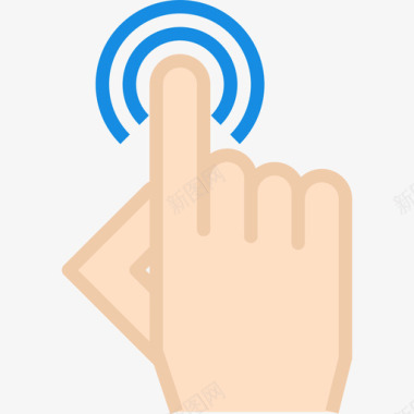 指纹通讯连接4扁平图标图标