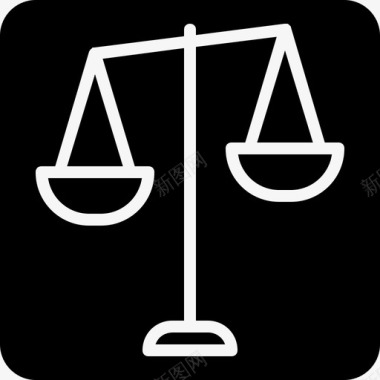 不平衡法院司法图标图标