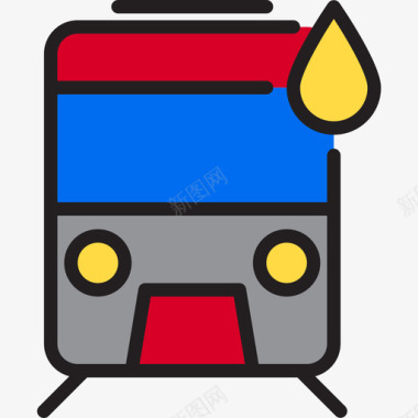 油运输110线性颜色图标图标