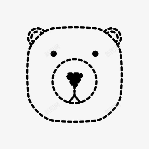 熊动物可爱图标svg_新图网 https://ixintu.com 动物 可爱 森林动物 熊 立方体动物 野生动物