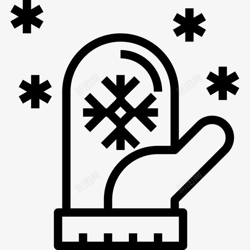 连指手套圣诞节147直系图标svg_新图网 https://ixintu.com 圣诞节147 直系 连指手套