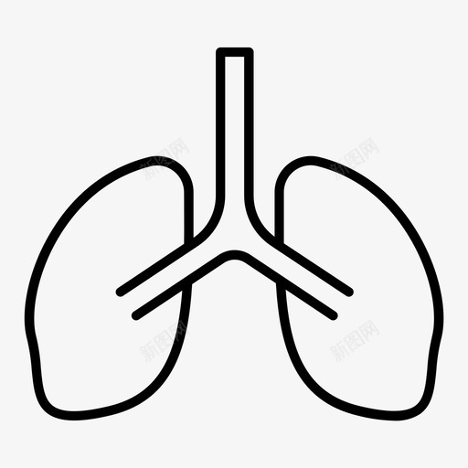 肺解剖学人体图标svg_新图网 https://ixintu.com 人体 医疗 医疗器械 肺 解剖学