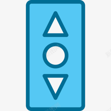 电梯酒店和旅行4蓝色图标图标