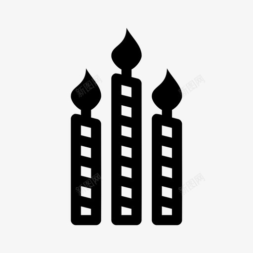 蜡烛装饰火焰图标svg_新图网 https://ixintu.com 光 新年 火炬 火焰 蜡烛 装饰