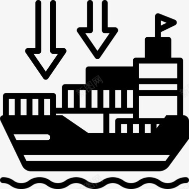 进口商运输装运图标图标