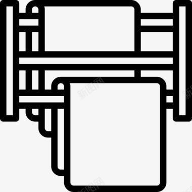 毛巾家具86直线型图标图标