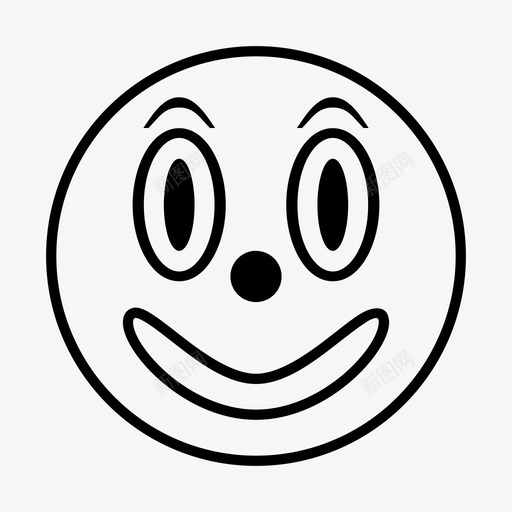微笑小丑表情图标svg_新图网 https://ixintu.com 小丑 微笑 心情 快乐 脸 表情
